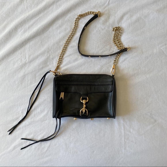Rebecca Minkoff mini mac leather crossbody bag - Picture 1 of 9